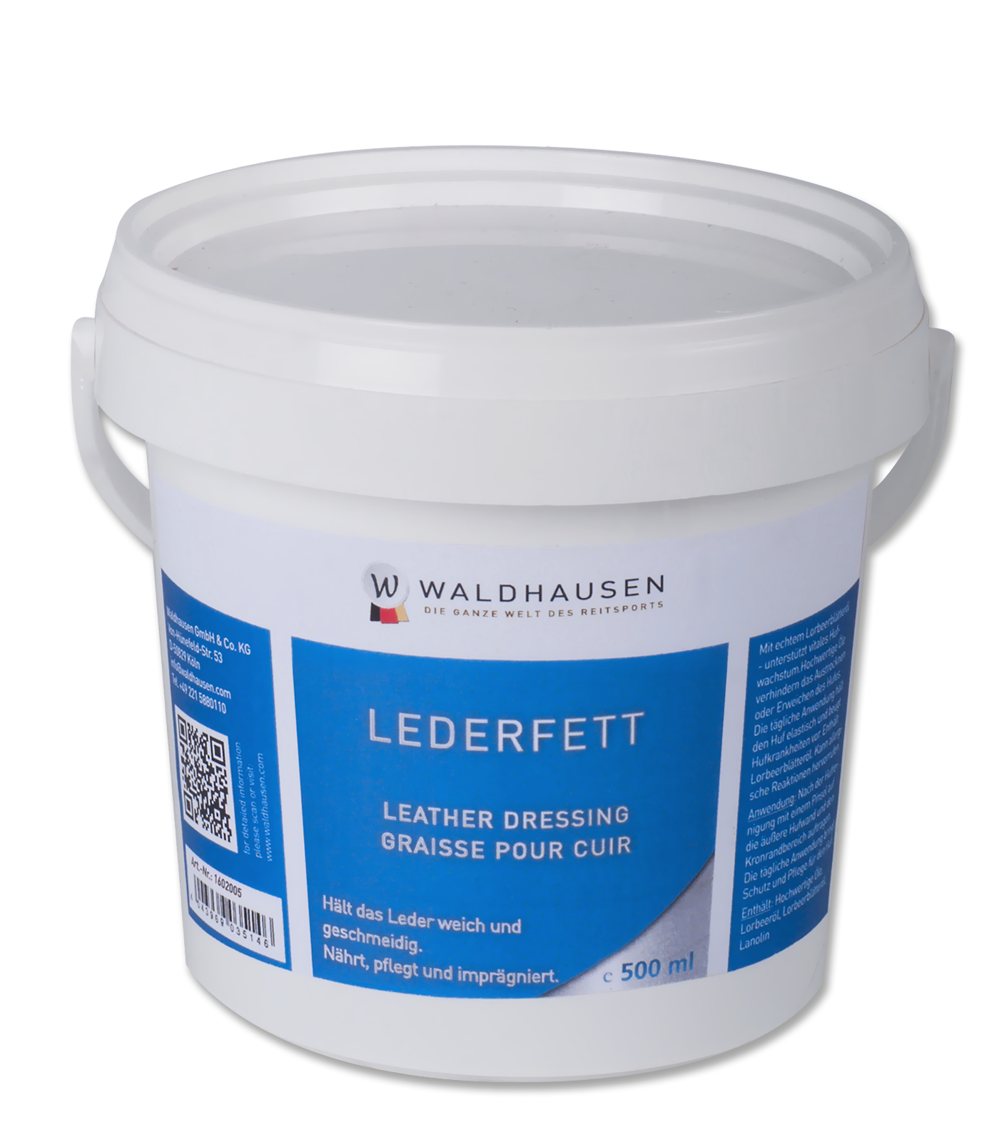 Waldhausen Horse Vaseline Leather Grease for Smooth Leather Care