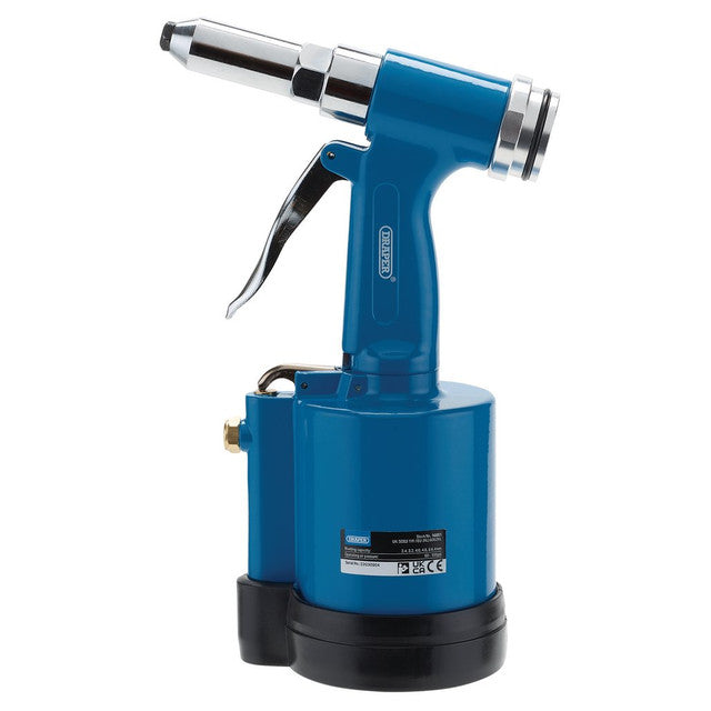 Draper Tools Lightweight Air Riveter Gun with Interchangeable Nozzles 2.4-6.4mm