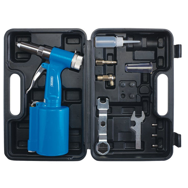 Draper Tools 14 Piece Air Riveter Kit with Nozzles and Carry Case