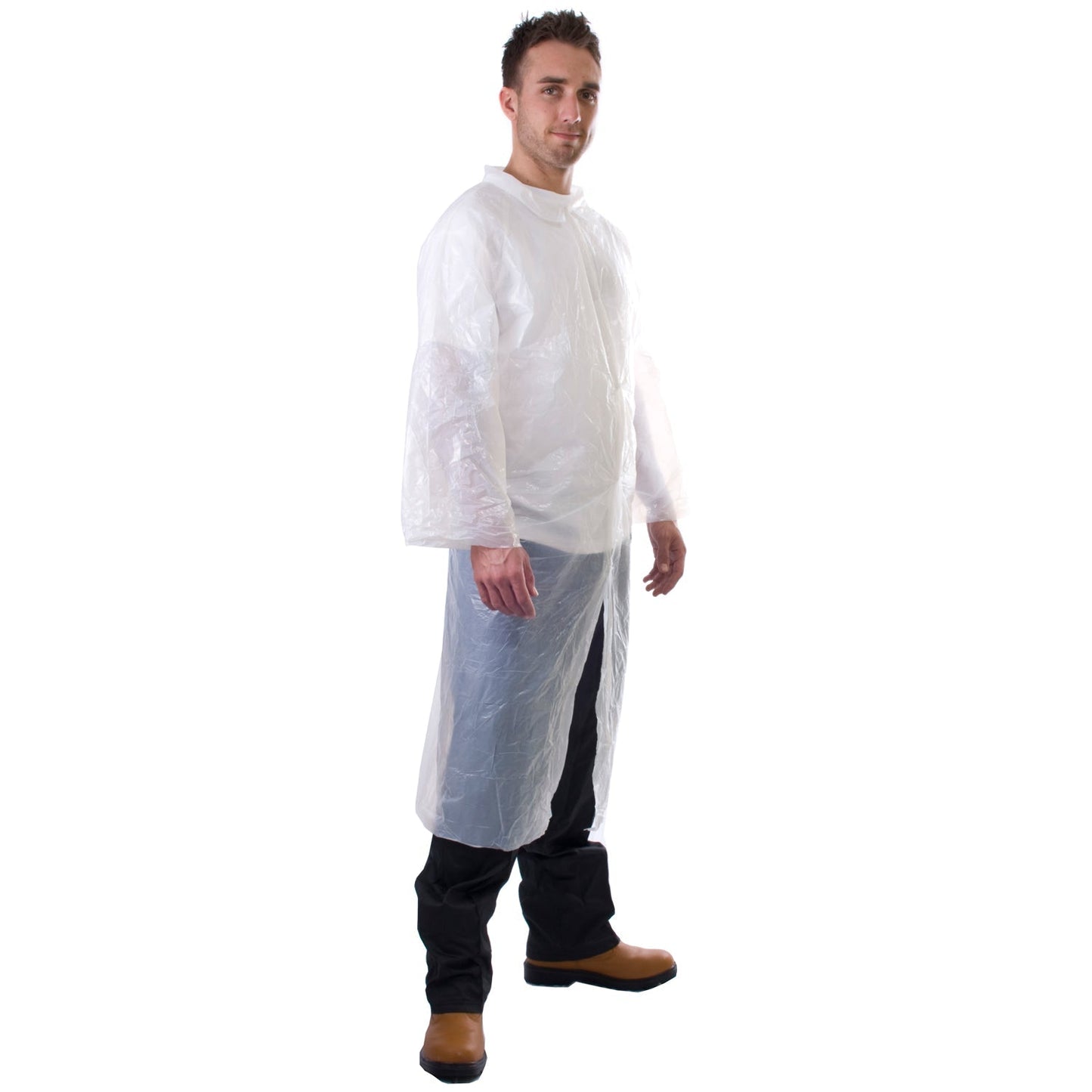 Supertouch PE Visitors Coats 150cm Chest Colour-Coded Food Processing 10 Pack