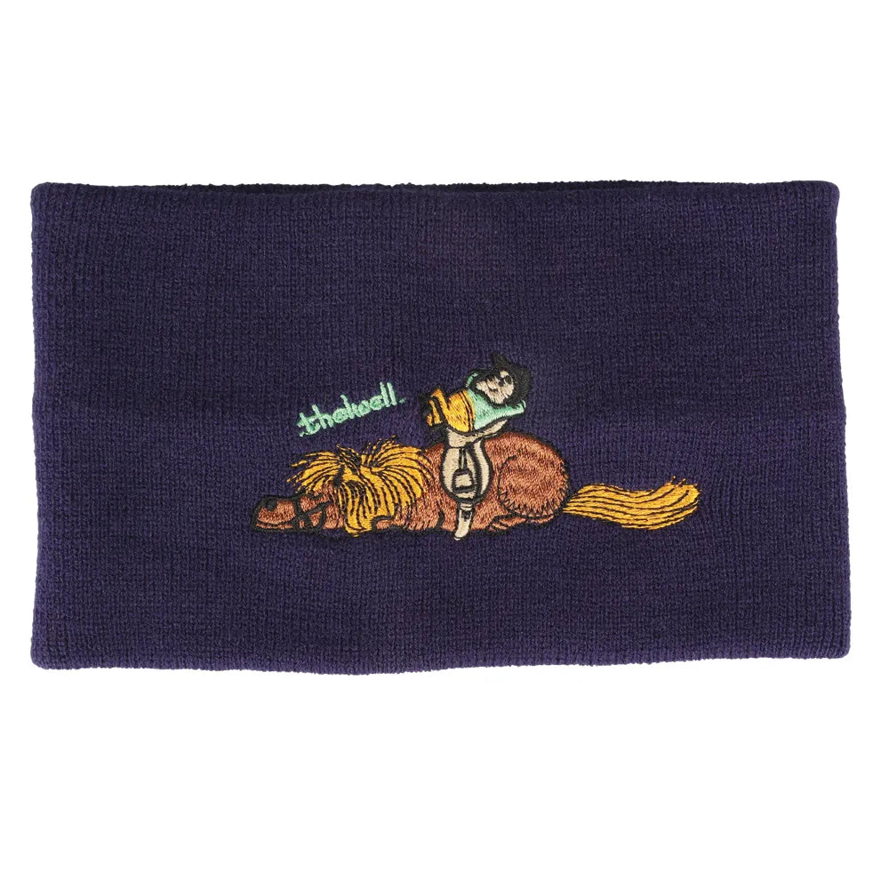 HY Equestrian Thelwell Collection Practice Makes Perfect Snood Fly Mask Horse