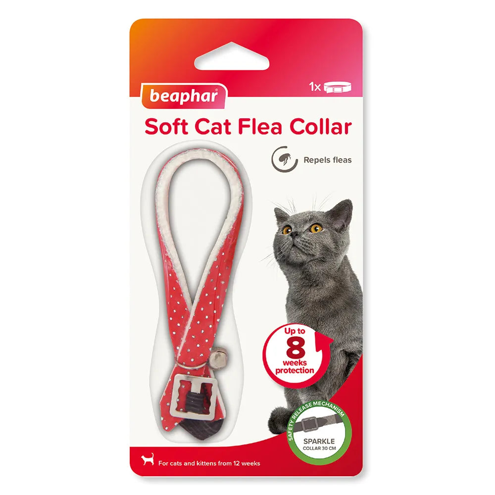Beaphar Sparkle Soft Cat Flea Collar Natural Flea Repellent Adjustable Safe