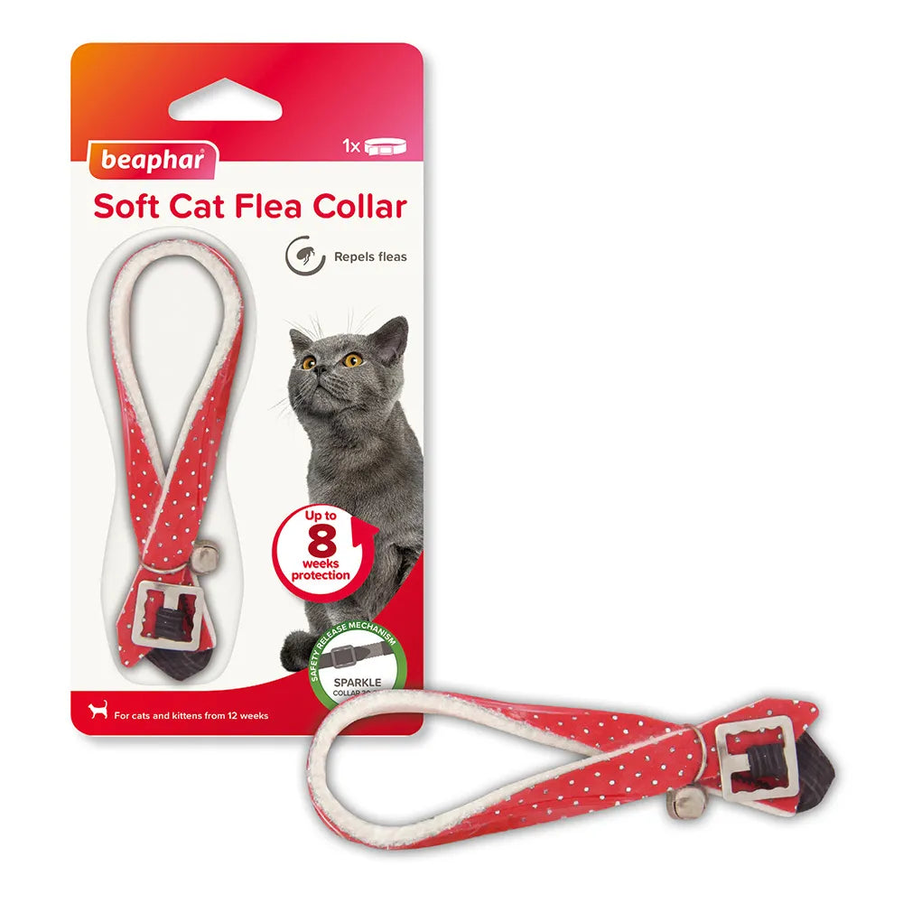 Beaphar Sparkle Soft Cat Flea Collar Natural Flea Repellent Adjustable Safe