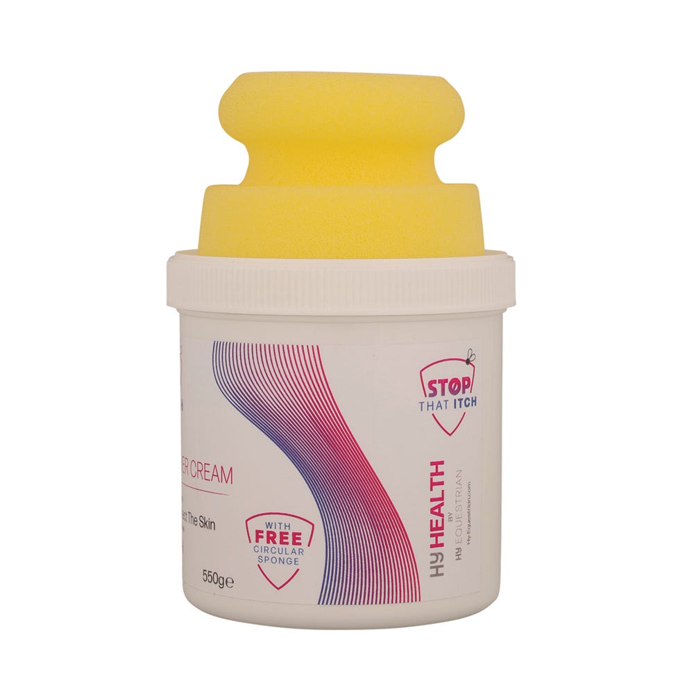 HY Horse HyHEALTH STOP THAT ITCH Protective Barrier Cream With Circular Sponge