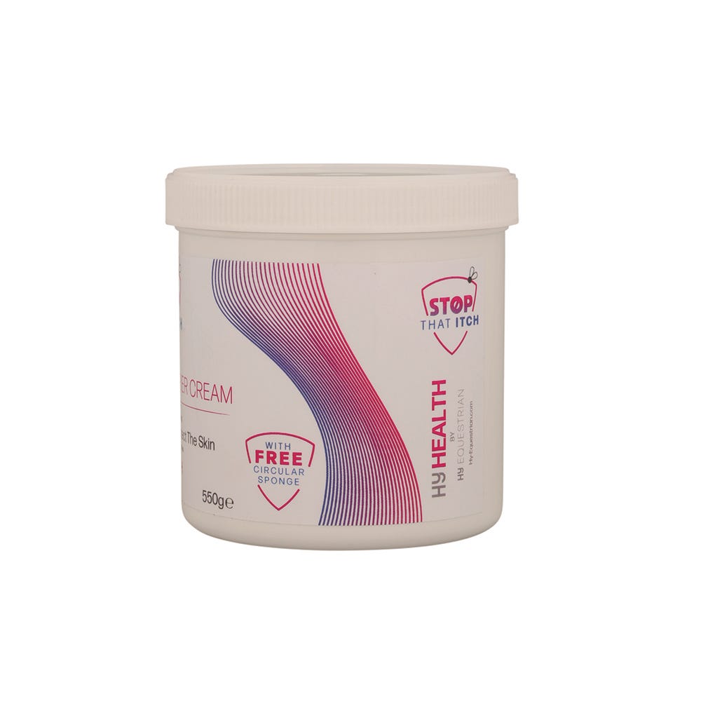 HY Horse HyHEALTH STOP THAT ITCH Protective Barrier Cream With Circular Sponge