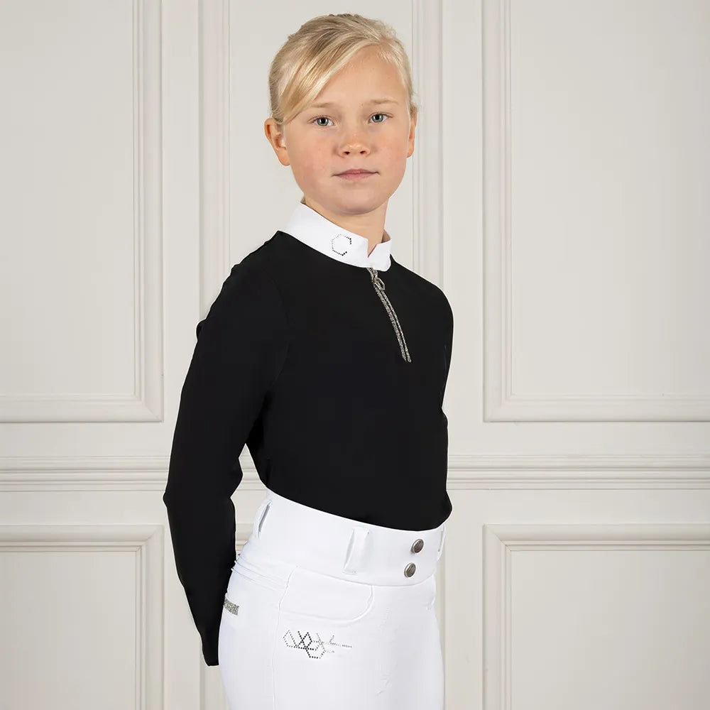 Coldstream Next Generation Long Sleeve Elrick Show Shirt #colour_black