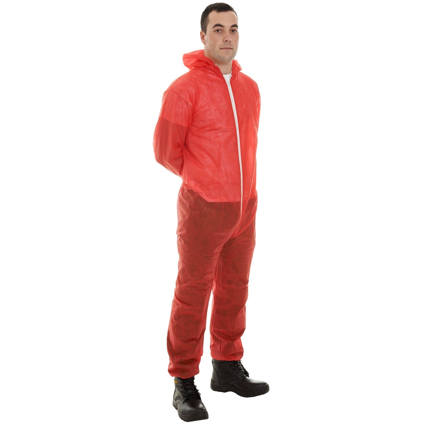 Supertouch PP Non-Woven Disposable Coveralls with Elasticated Cuffs and Hood