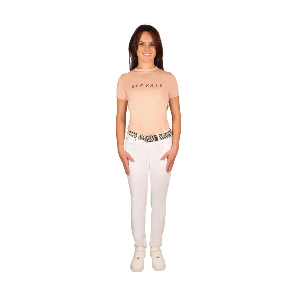 Hy Equestrian Ladies Elevate Allure T-Shirt #colour_maple-sugar