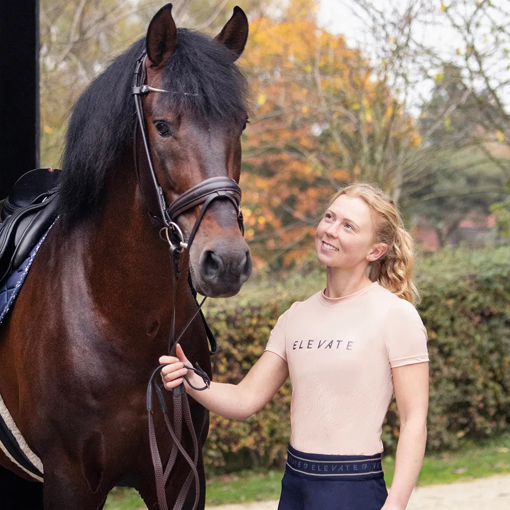 Hy Equestrian Ladies Elevate Allure T-Shirt #colour_maple-sugar