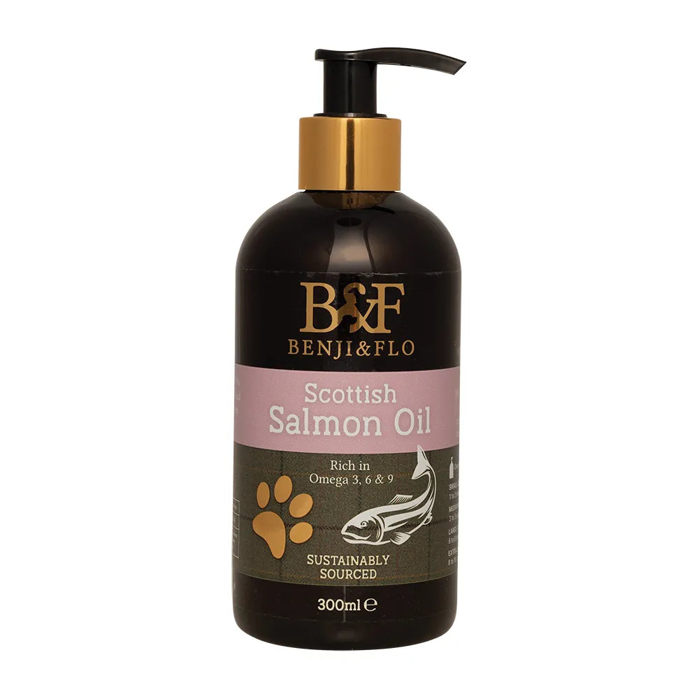 HY Benji & Flo Scottish Salmon Oil for Dogs Omega 3 6 9 Natural Supplement