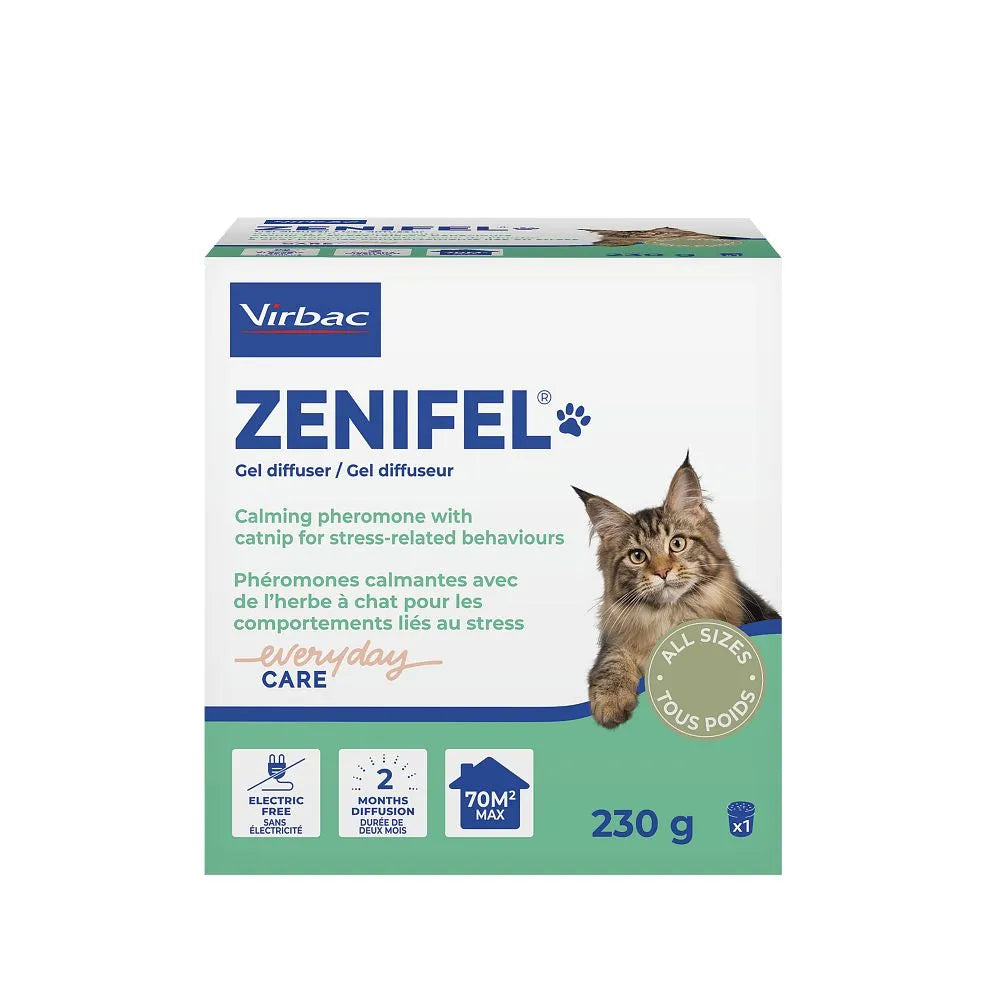 Virbac Zenifel Calming Gel Diffuser for Cats  Reduces Stress Behaviours