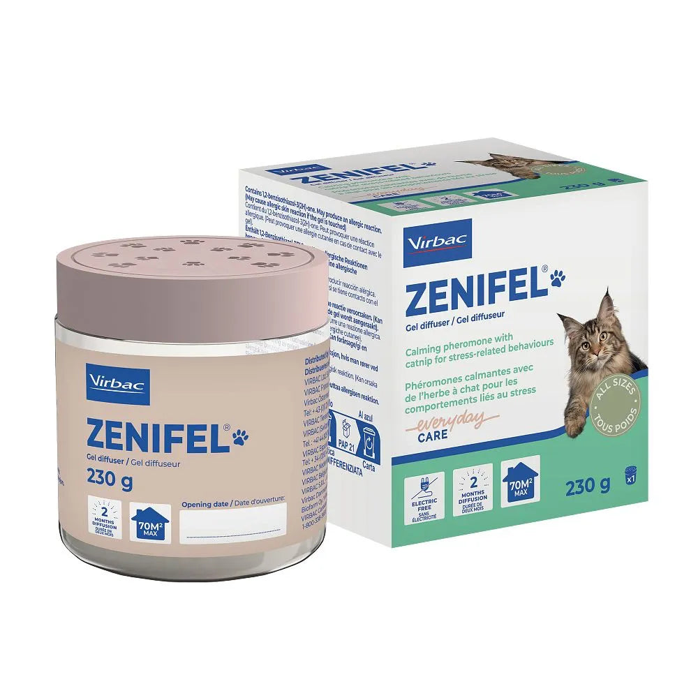 Virbac Zenifel Calming Gel Diffuser for Cats  Reduces Stress Behaviours