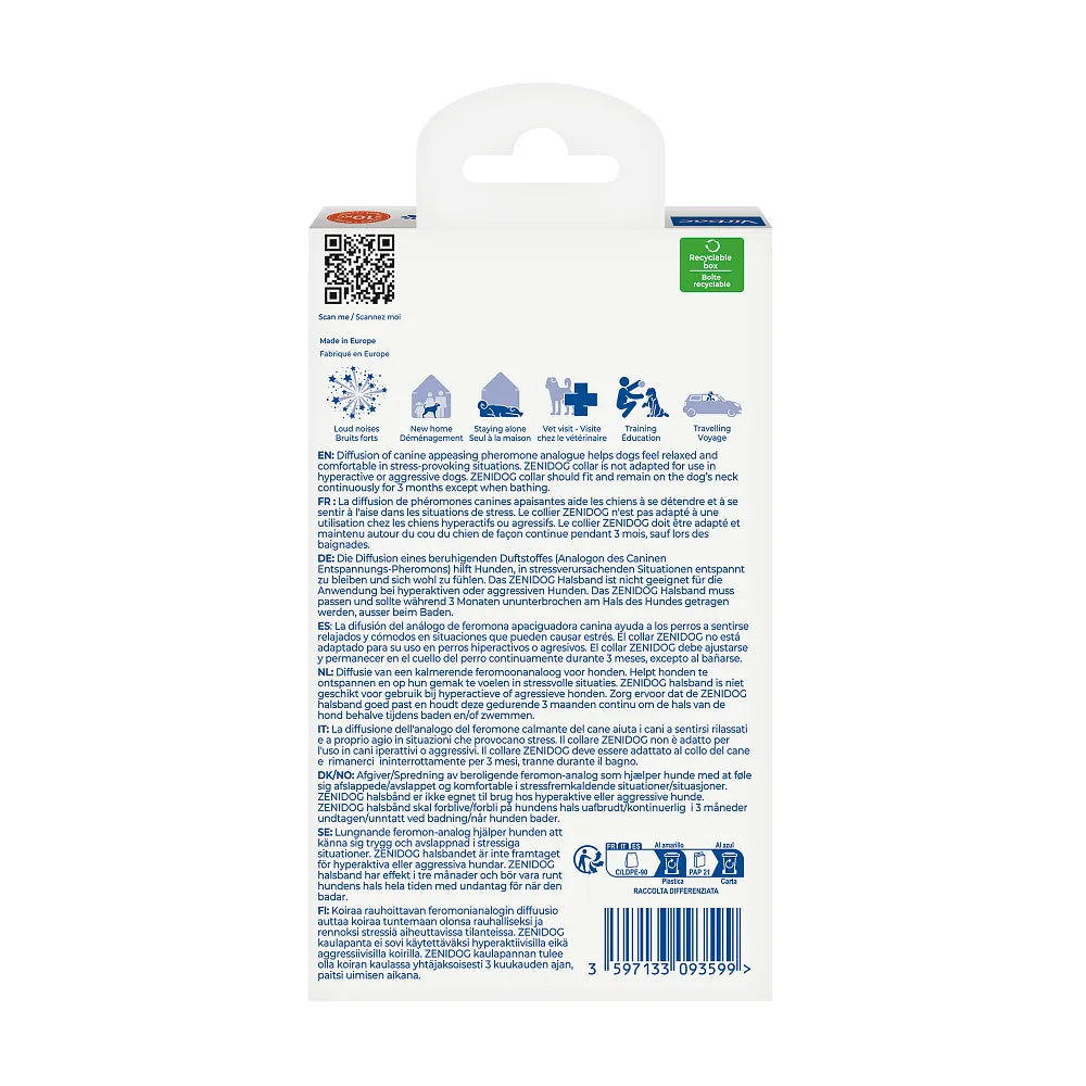 Virbac Zenidog Calming Collar for Dogs  Reduces Stress Behaviours