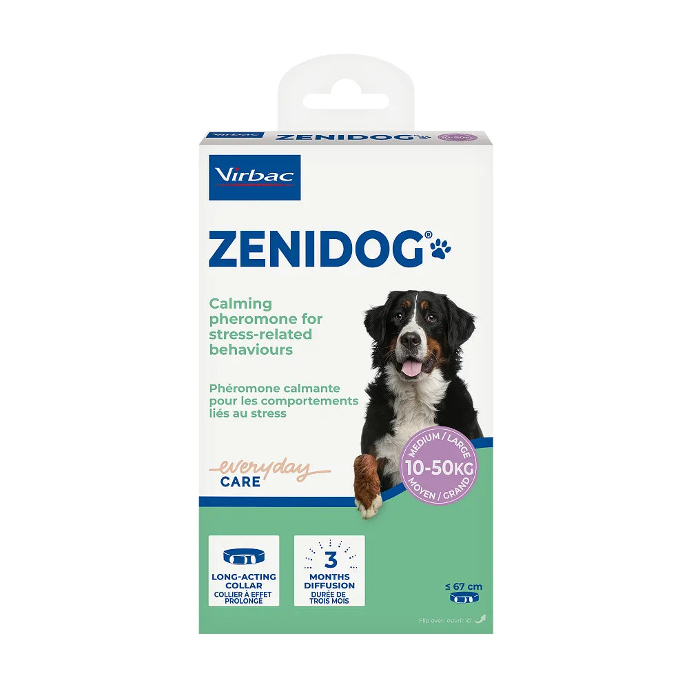 Virbac Zenidog Calming Collar for Dogs  Reduces Stress Behaviours
