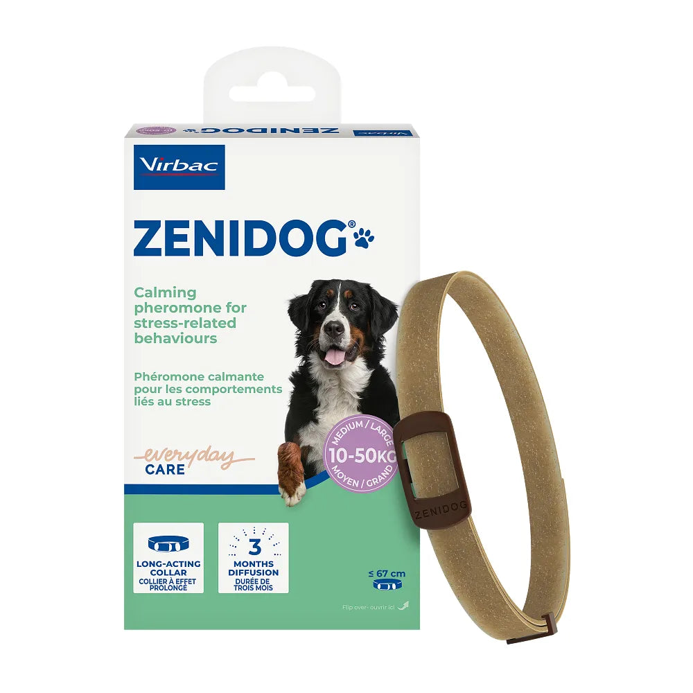 Virbac Zenidog Calming Collar for Dogs  Reduces Stress Behaviours