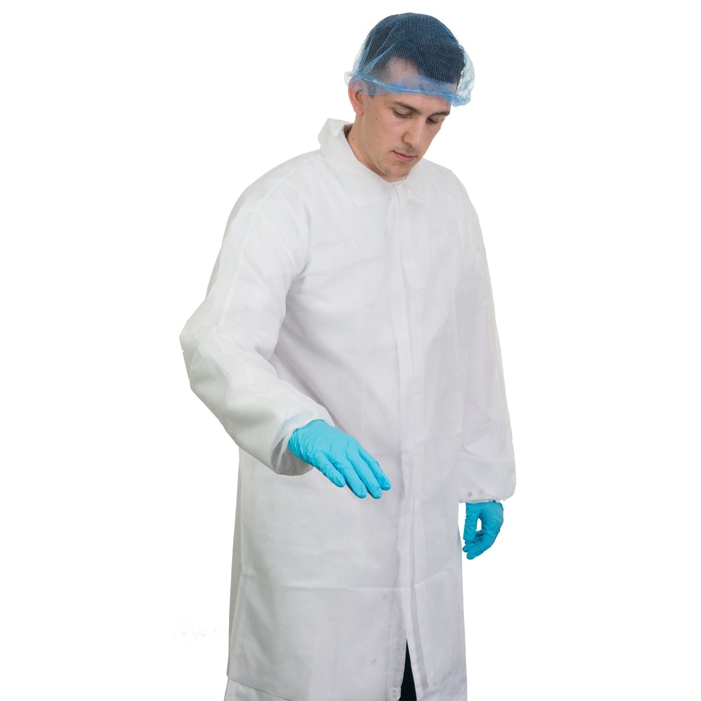 Supertouch Non-Woven Coats with Velcro Fastening for Food Processing 50 Bags