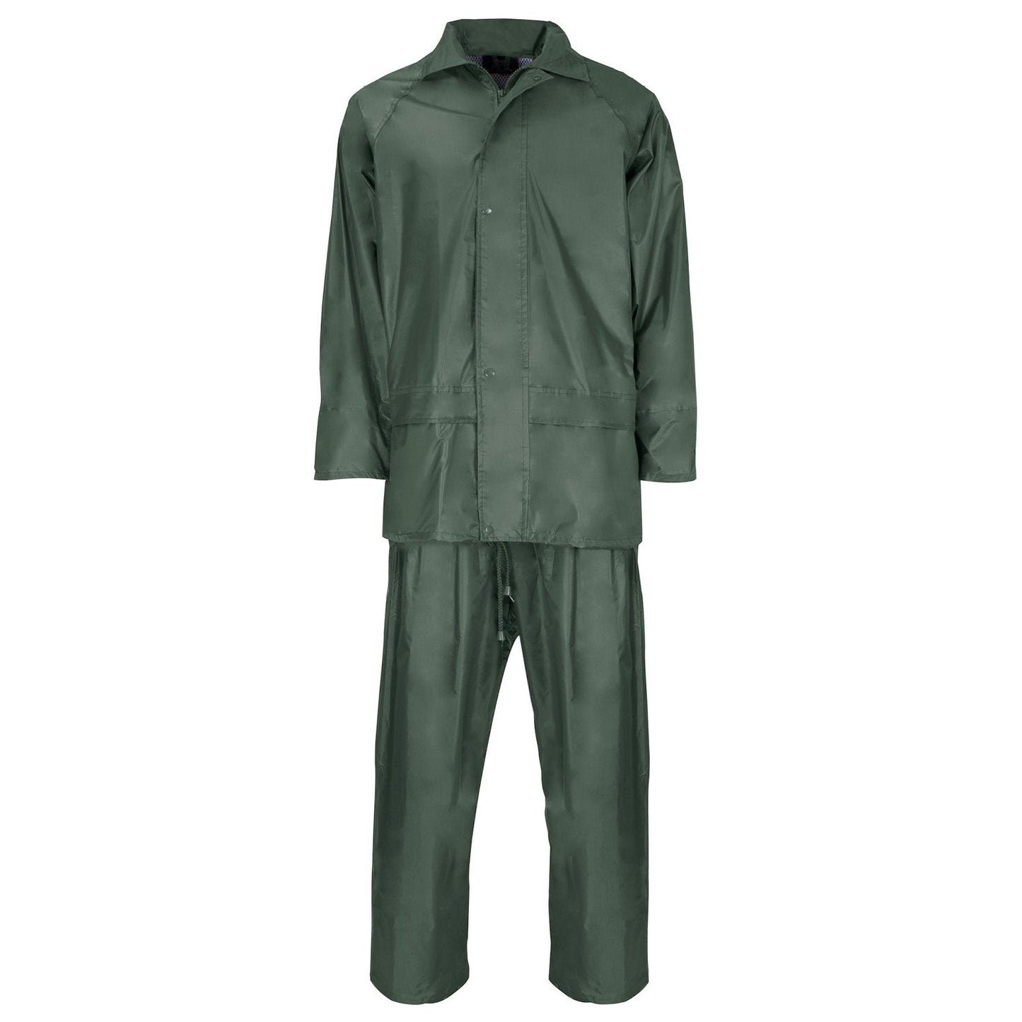 Supertouch Lightweight Polyester PVC Rainsuit Waterproof Jacket Trousers