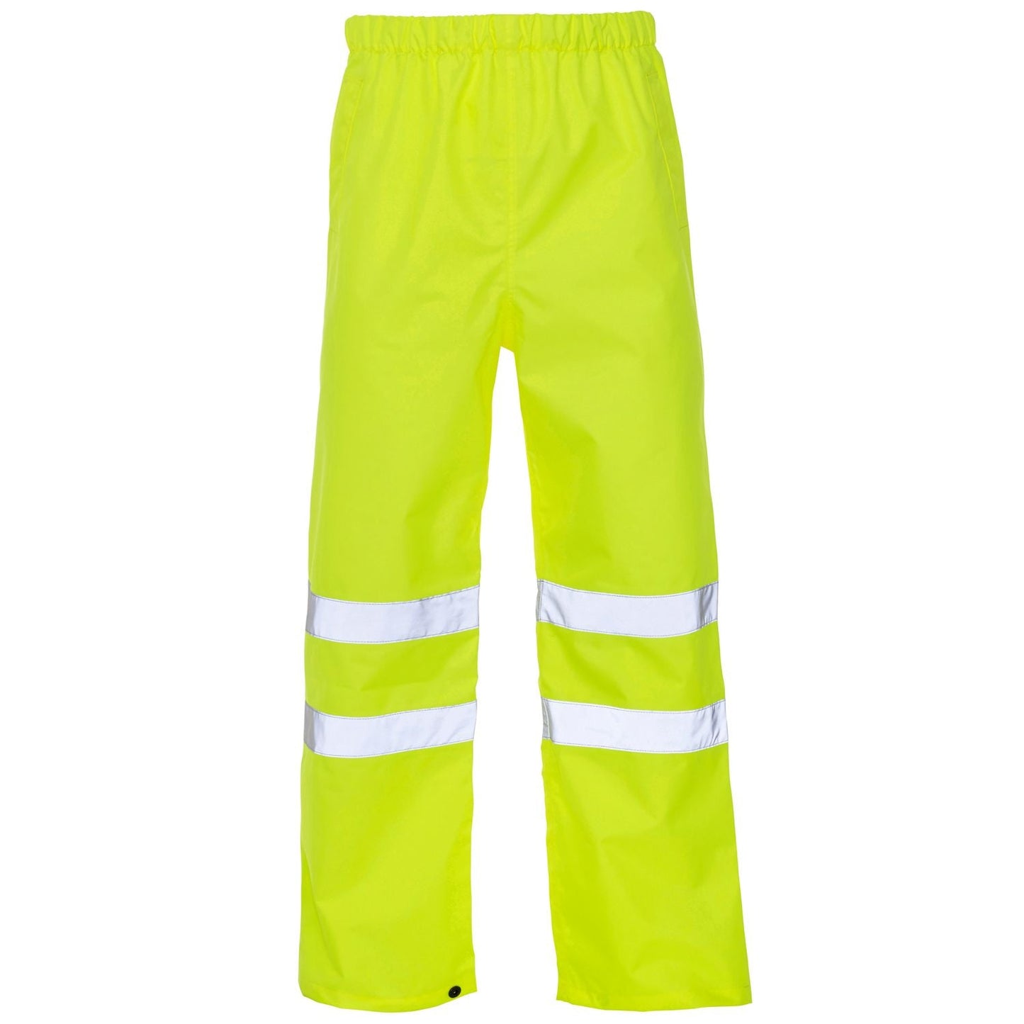 Supertouch Hi Vis Yellow Overtrousers with Knee Bands Water-Resistant Fit