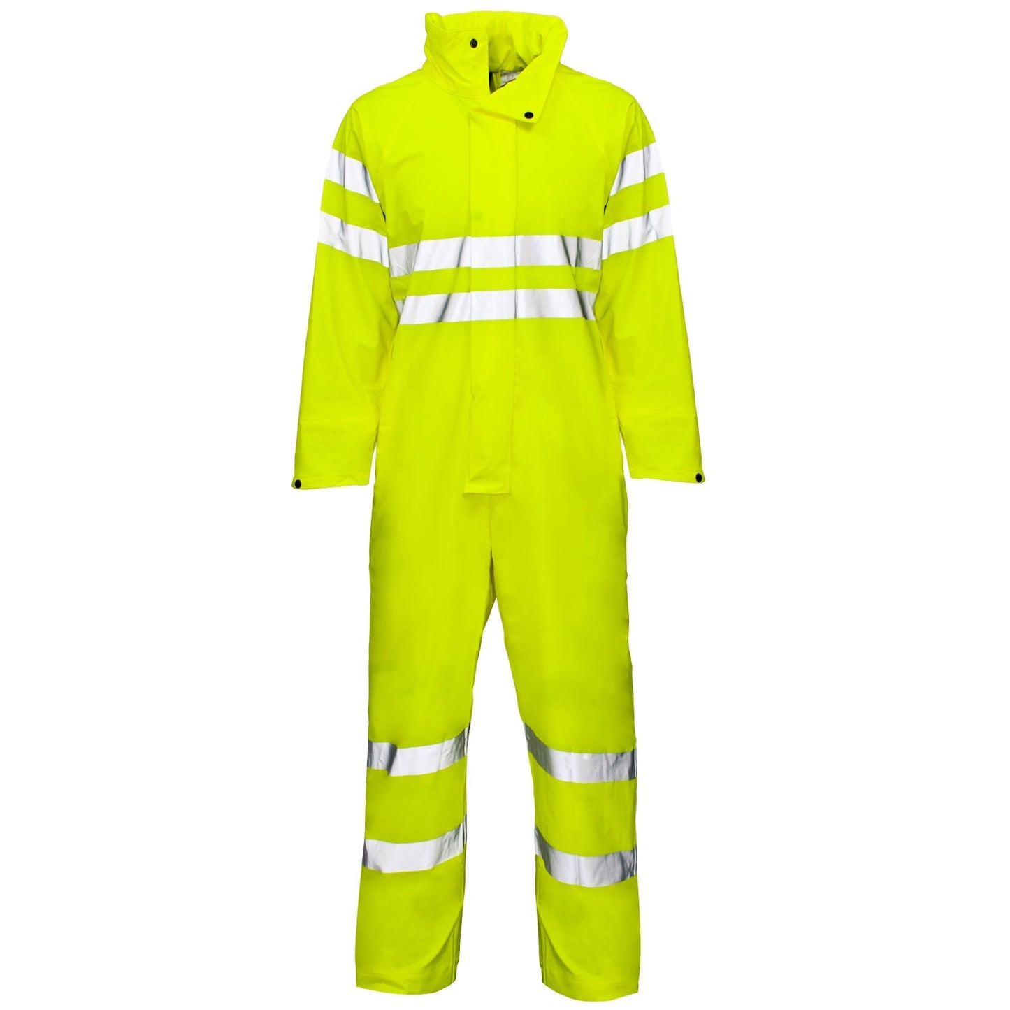 Stormflex Hi Vis Yellow PU Coverall Waterproof Breathable Heavy-Duty Zip