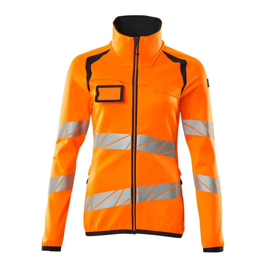 Mascot Ladies Microfleece Jacket Hi-Vis Reflective Zippered Safety Wear