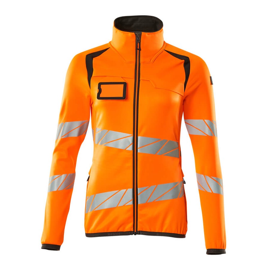 Mascot Ladies Microfleece Jacket Hi-Vis Reflective Zippered Safety Wear