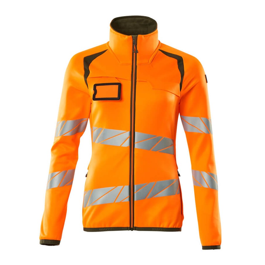 Mascot Ladies Microfleece Jacket Hi-Vis Reflective Zippered Safety Wear