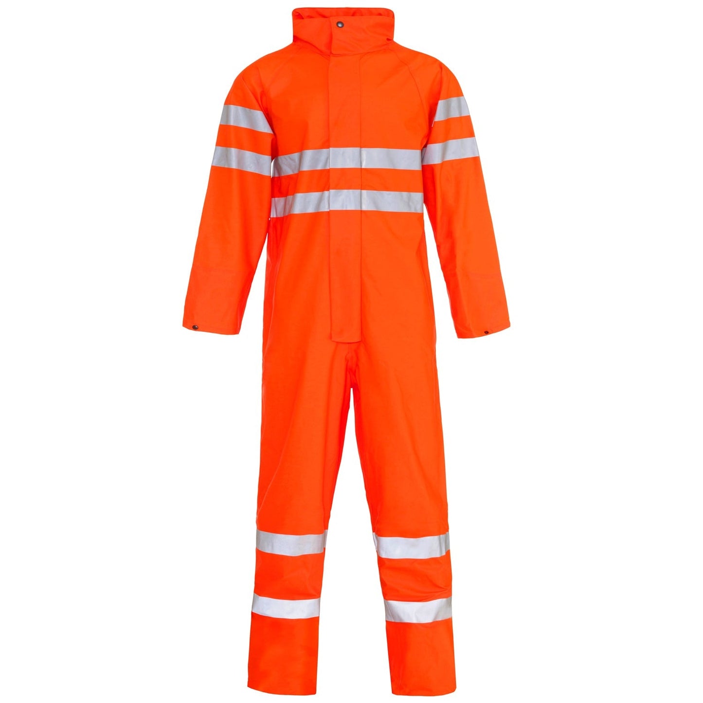 Stormflex Hi Vis Orange PU Coverall Lightweight Waterproof with Reflective Tape