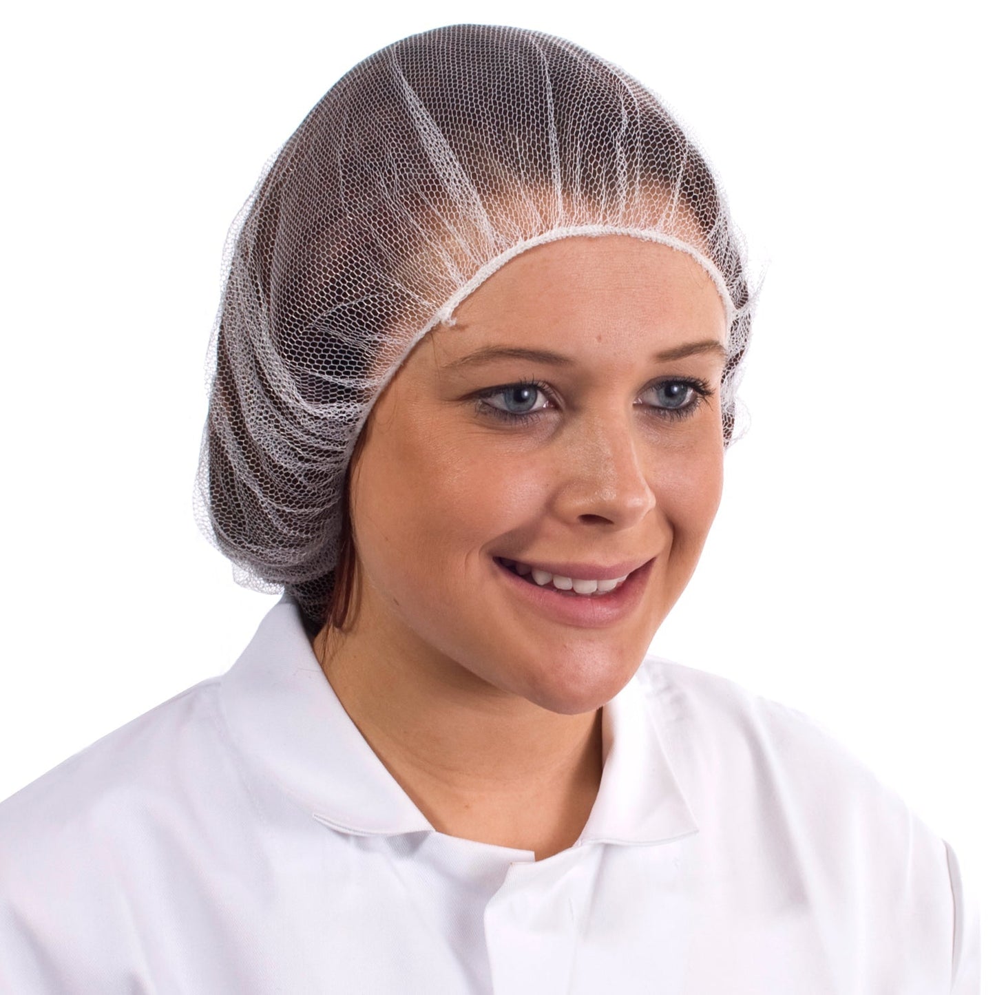 Supertouch Mesh Hairnets 100 Pack Colour-Coded Nylon Elasticated Edge