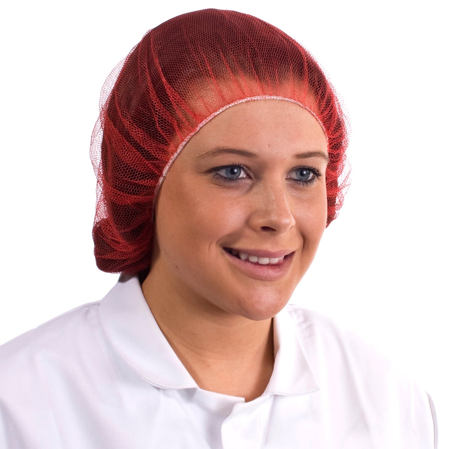 Supertouch Mesh Hairnets 100 Pack Colour-Coded Nylon Elasticated Edge