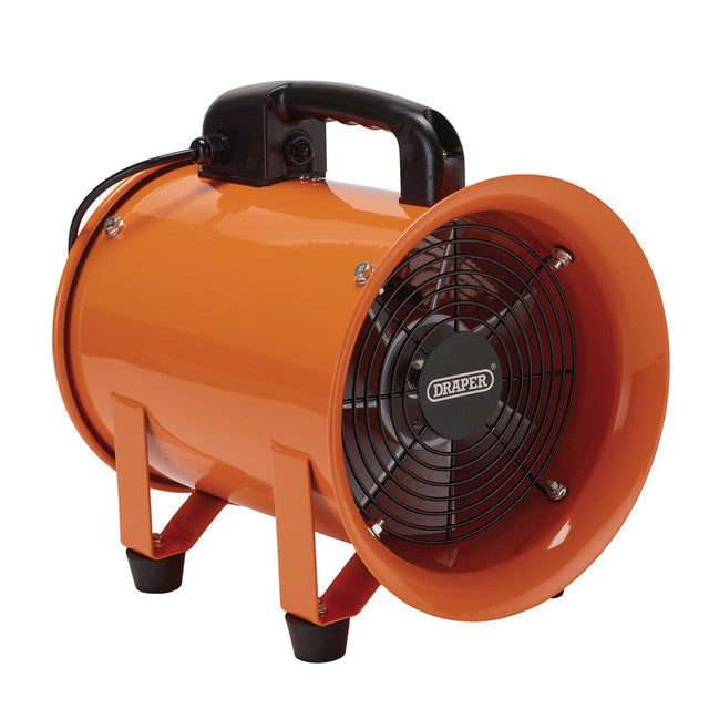 Draper Tools 230V 8" Air Mover Ventilator Blower Fan with 5m Duct Hose 180W