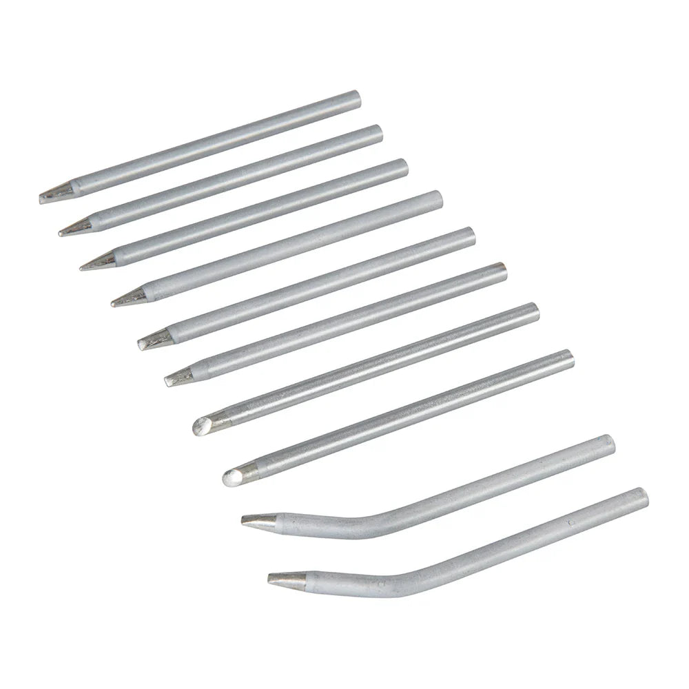 Silverline Soldering Iron Tips Set 10 Piece Compatible with 15W 25W Irons