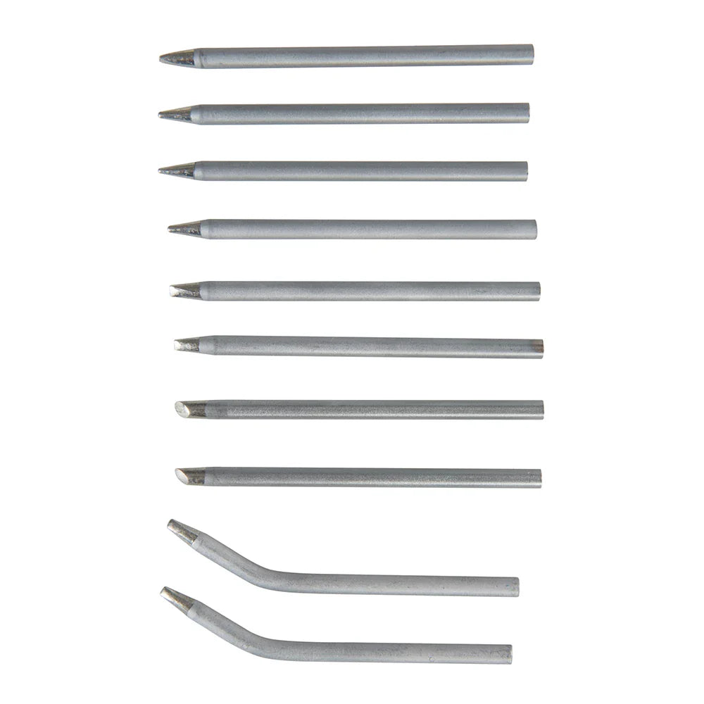 Silverline Soldering Iron Tips Set 10 Piece Compatible with 15W 25W Irons