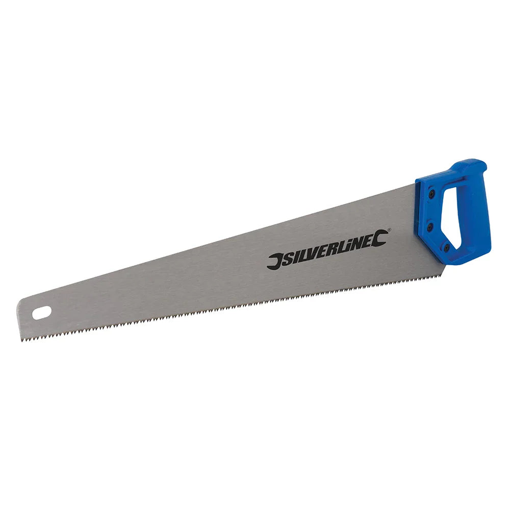 Silverline 550mm Hardpoint Saw 7tpi Hardened Steel Blade Fast Cutting Tool