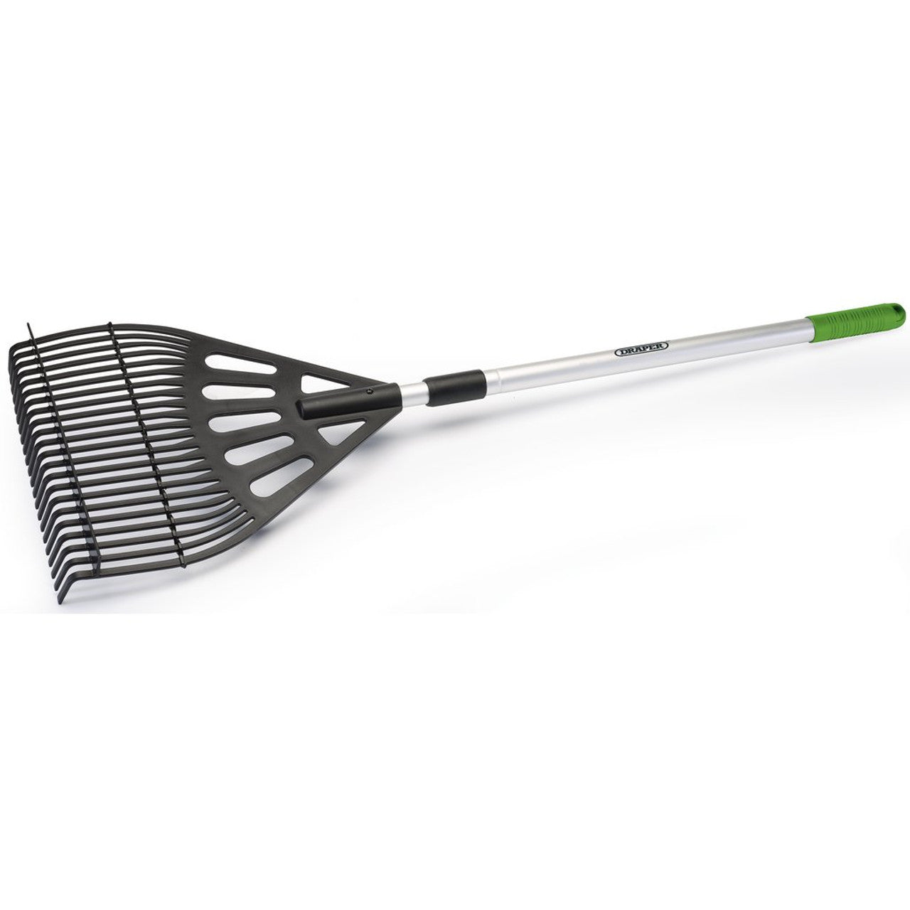Draper Tools Telescopic Rake Adjustable Handle Lightweight 22 Tines 300mm Width