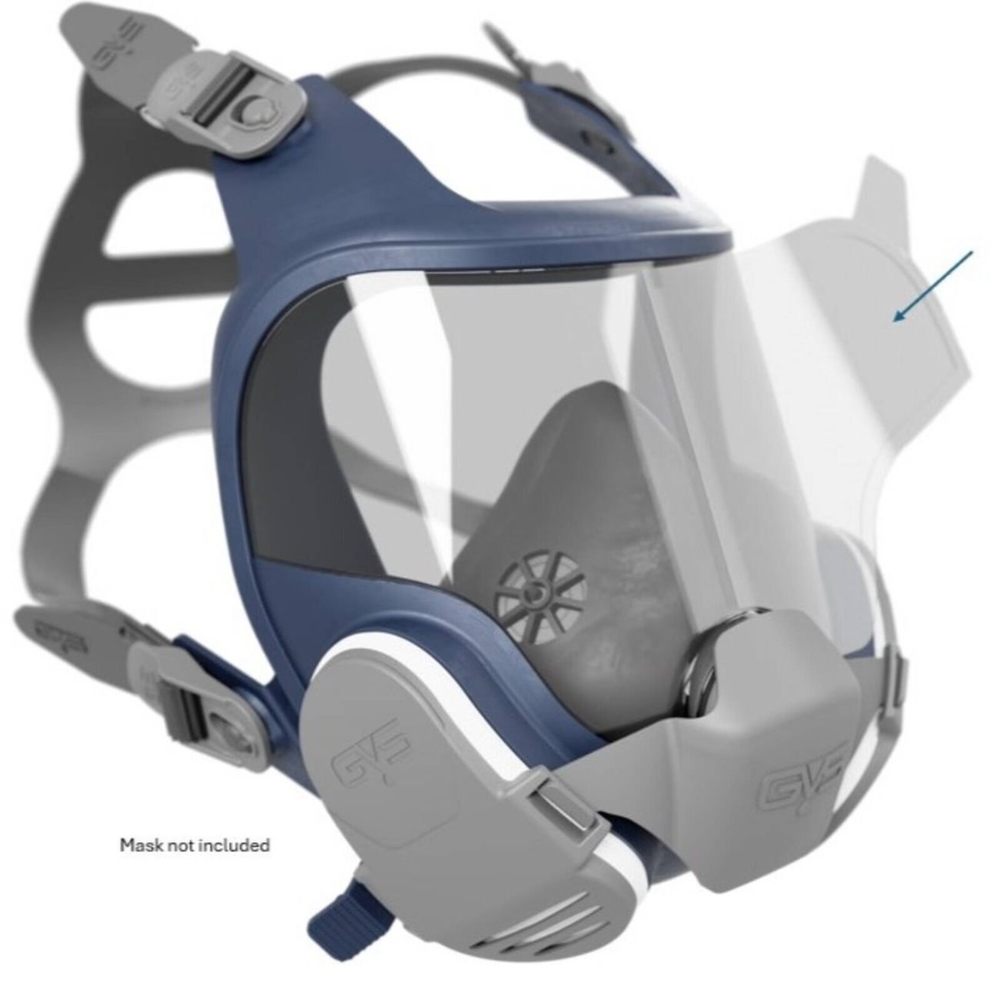 GVS Elipse Full Face Tear Off Visors Kit 25 Peel Offs for Respirators
