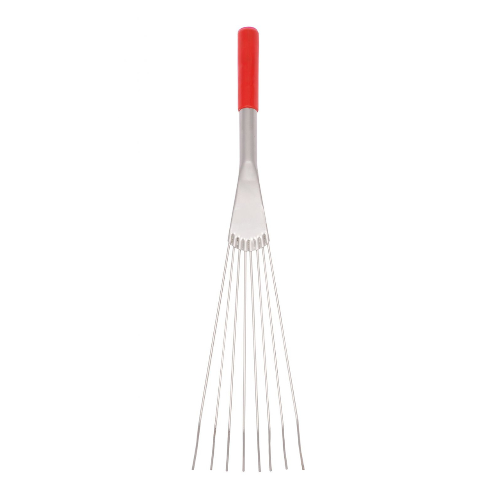 Red Gorilla Stable Big Tidee Metal Rake Short Handle For Efficient Mucking Out