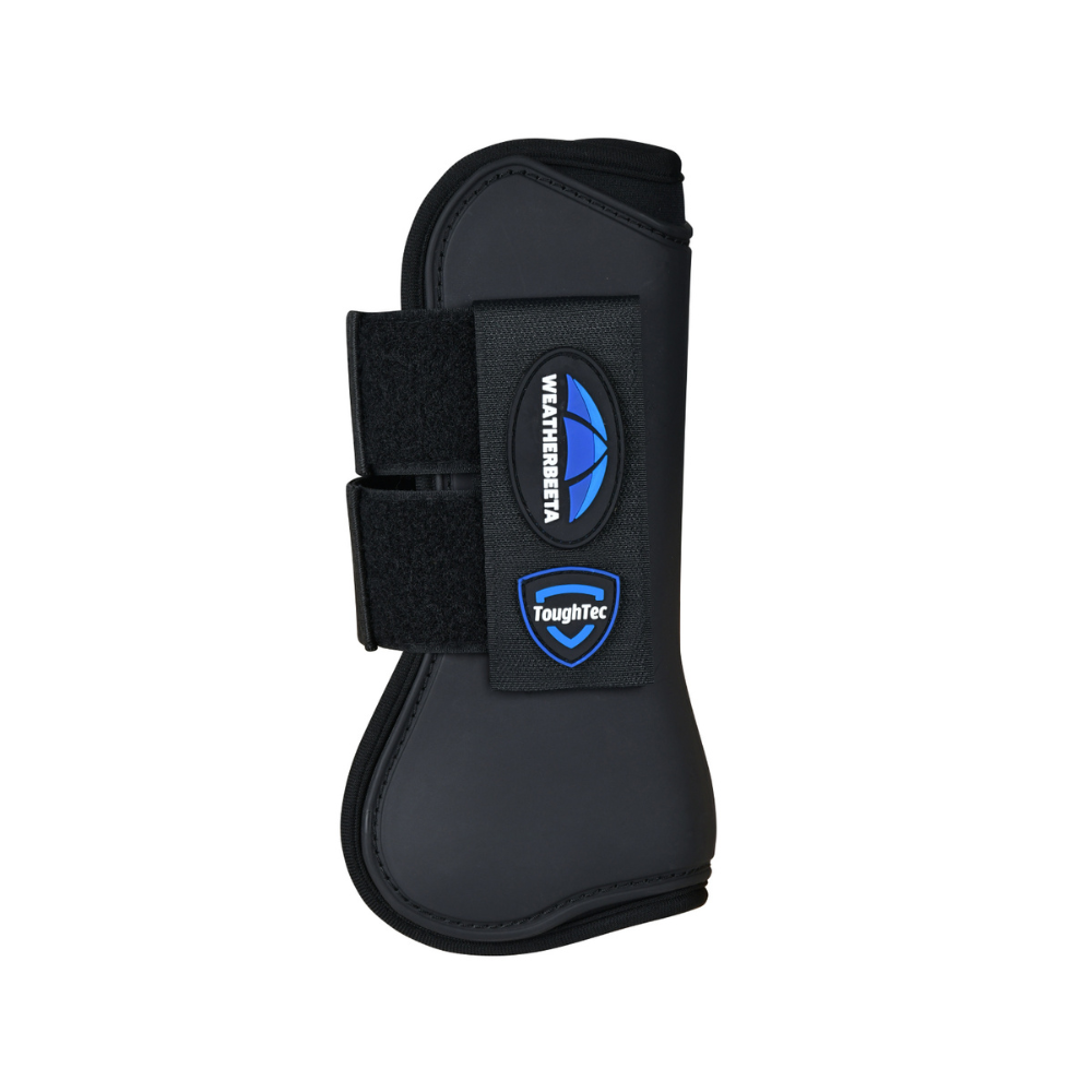 Weatherbeeta Tough-Tec Prime Open Front Boots #colour_black-black