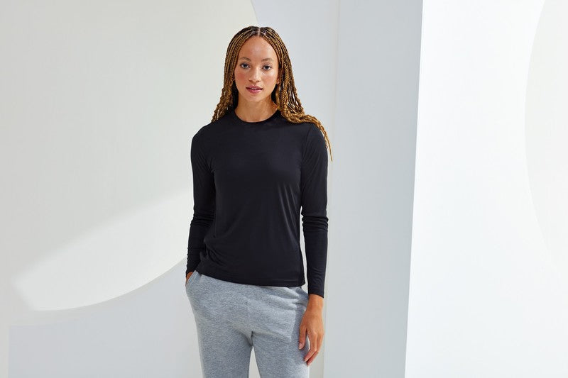 Women's TriDri Long Sleeve Performance T-Shirt Lightweight Wicking Fabric