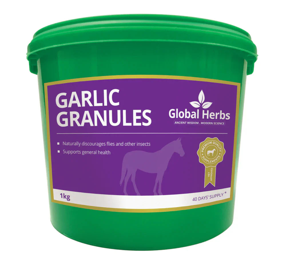Global Herbs Garlic Granules for Horses  Natural Insect Repellent