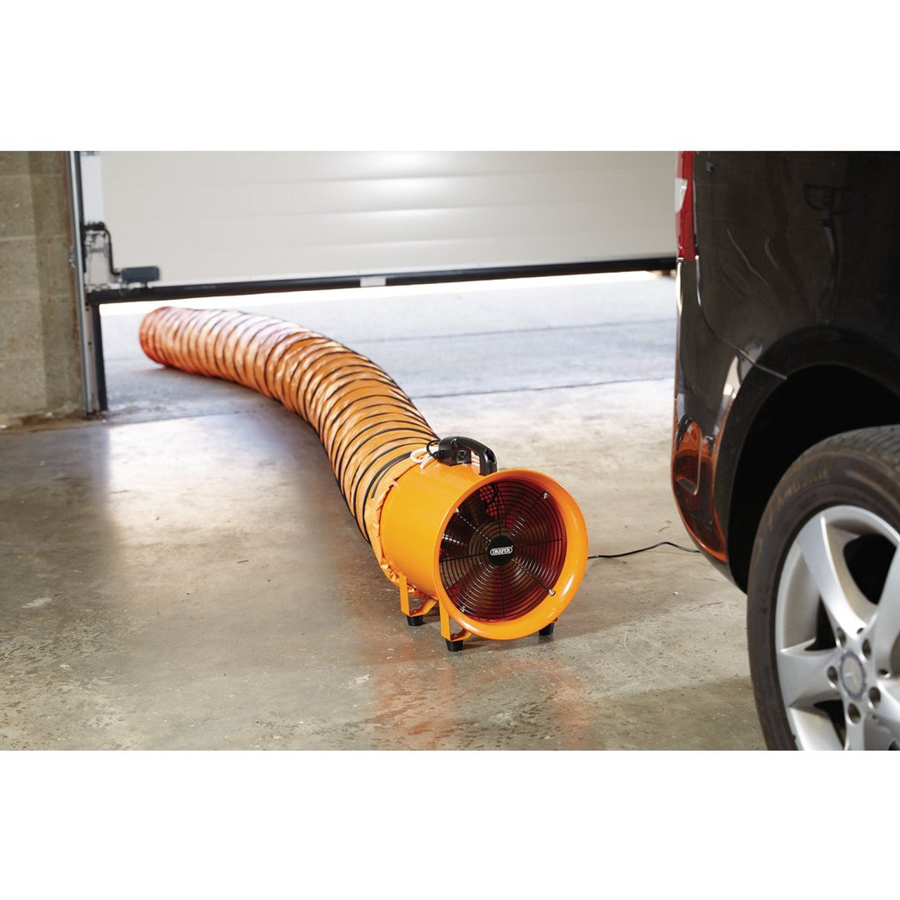 Draper Tools 230V 12" Air Mover Ventilator Blower Fan 350W with Duct Hose