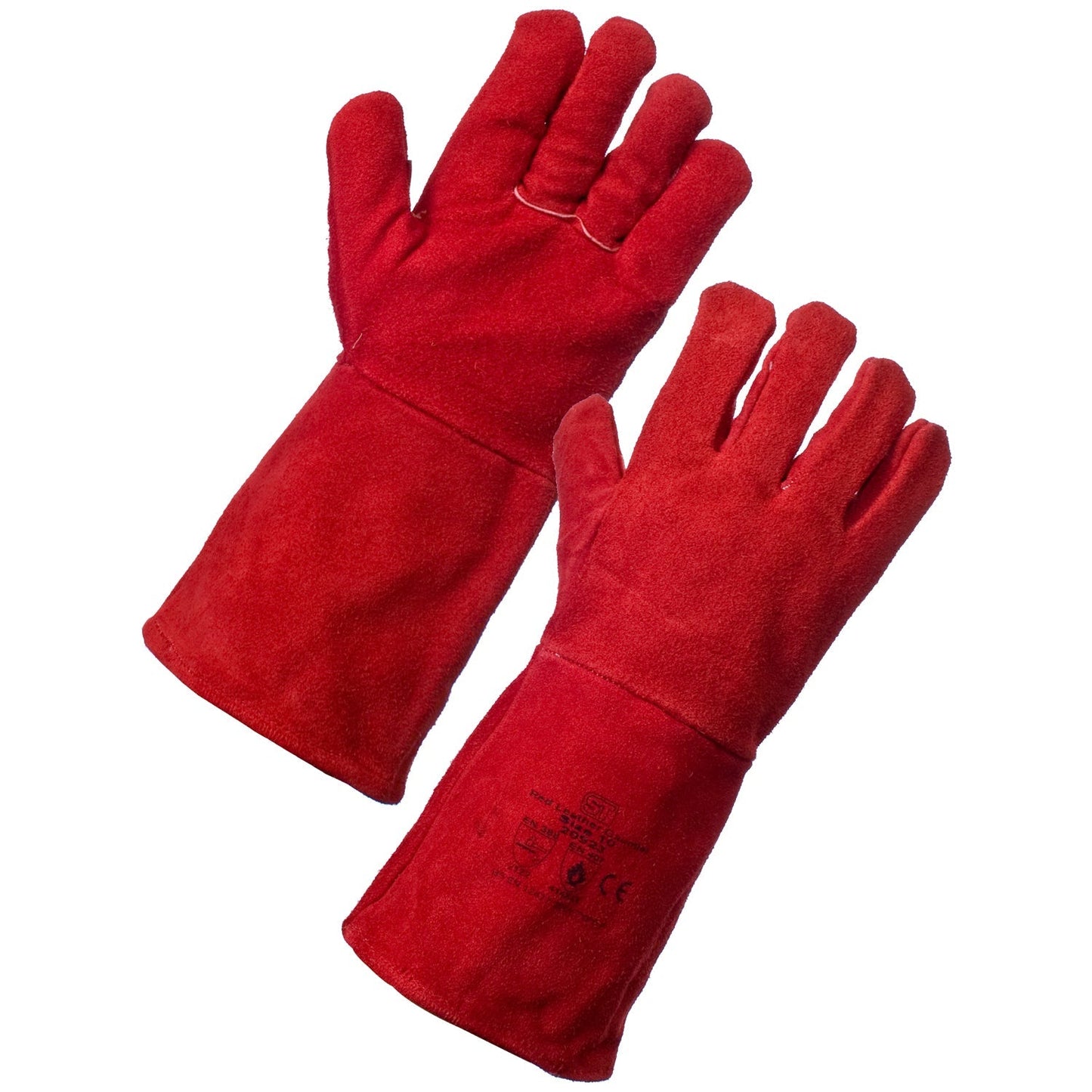 Supertouch Leather Gauntlet Gloves Heat Resistant Cotton Lined Welding 12 Pairs