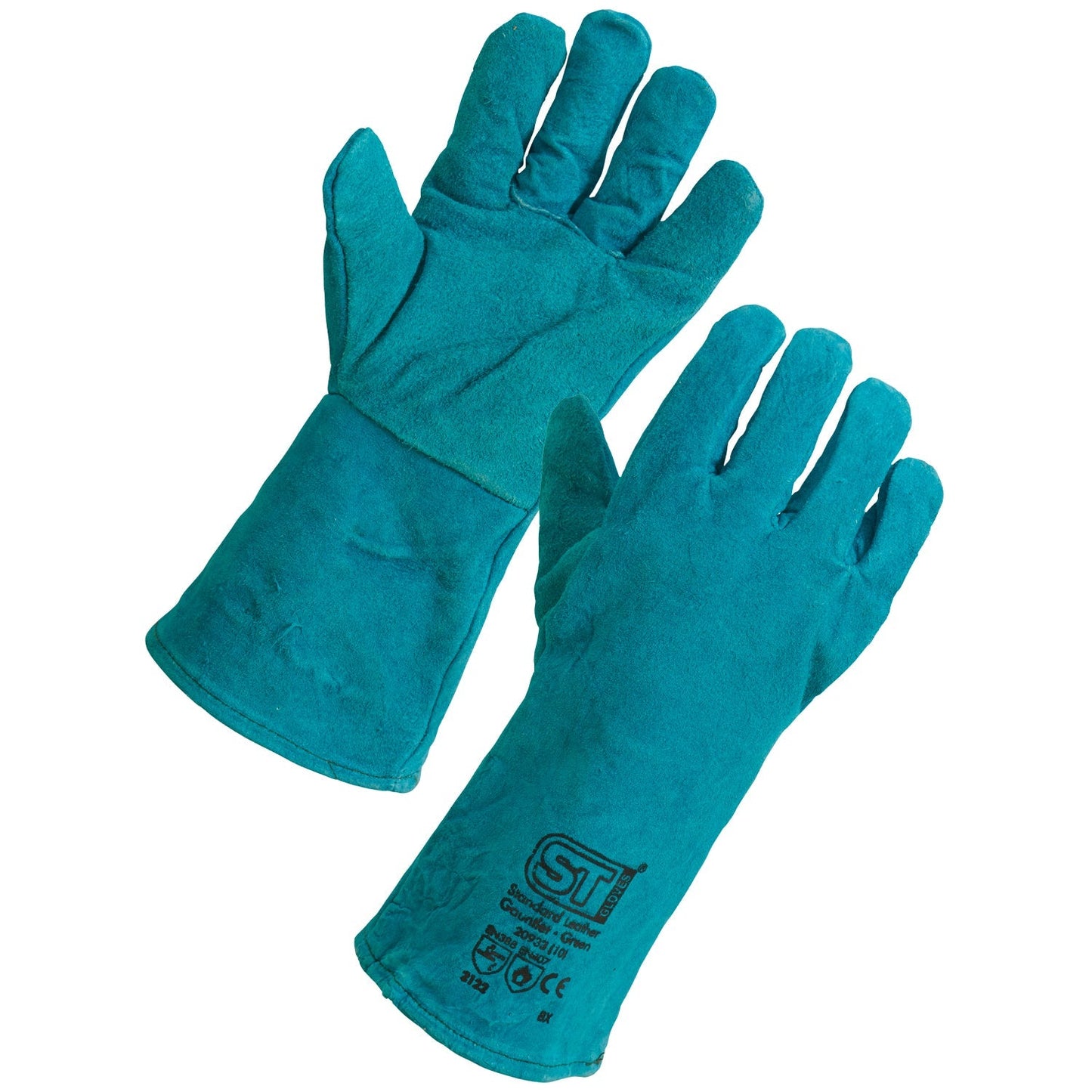 Supertouch Leather Gauntlet Gloves Heat Resistant Cotton Lined Welding 12 Pairs