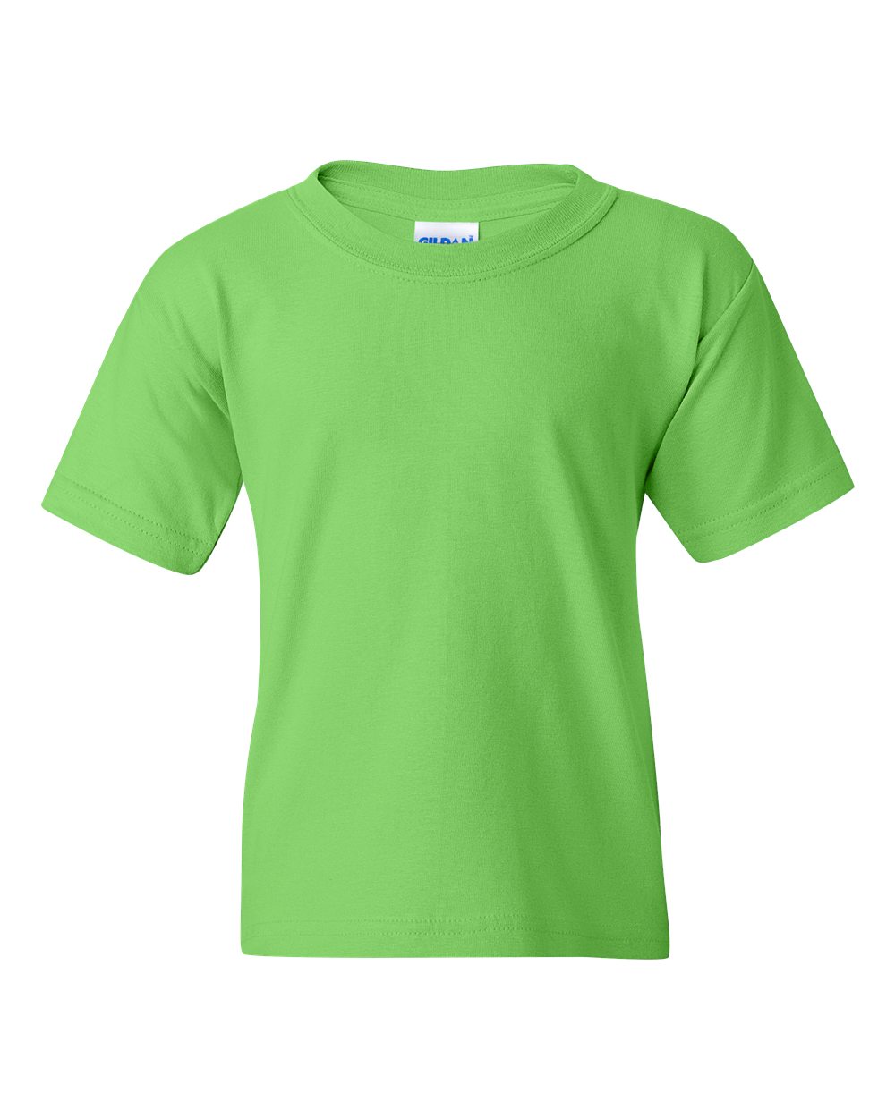 Gildan Heavy Cotton Youth T-Shirt Lime Soft Cotton Pre-Shrunk Jersey Knit