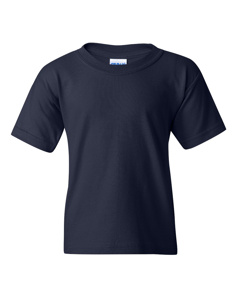 Gildan Heavy Cotton Youth T-Shirt Navy Soft Durable Pre-Shrunk 100% Cotton
