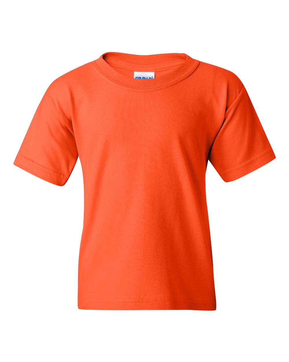Gildan Heavy Cotton Youth T-Shirt Orange Soft Cotton Durable Kids Tee