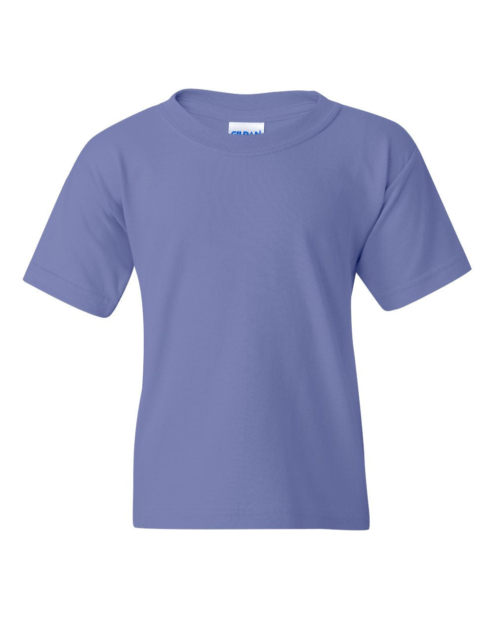 Gildan Heavy Cotton Youth T-Shirt Violet Soft Cotton Pre-Shrunk Jersey Knit