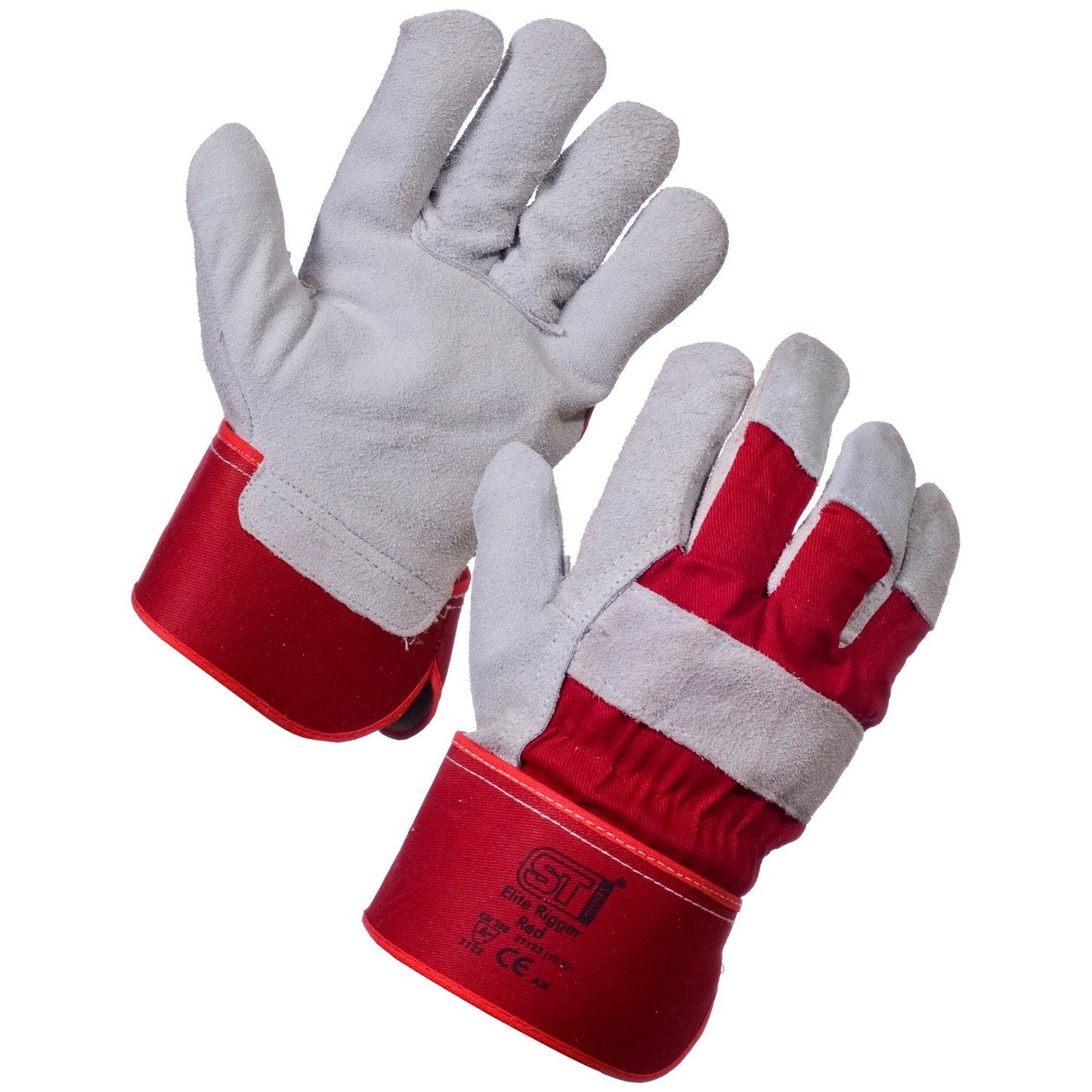 Supertouch Elite Rigger Gloves Heavyweight Leather Fleece Palm Comfort 12 Pairs
