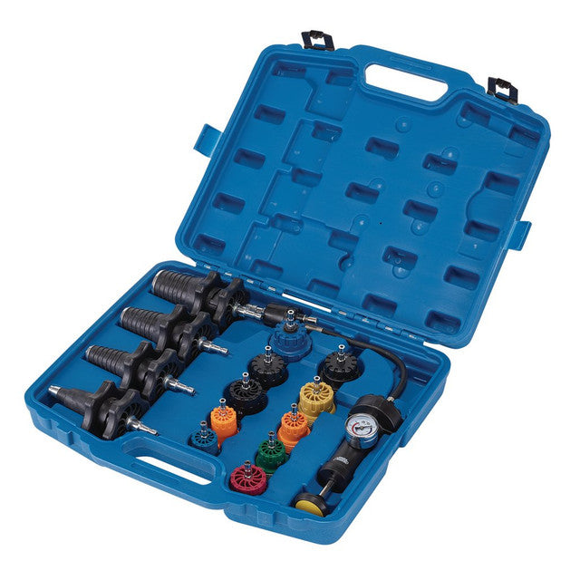 Draper Tools Expert 15 Piece Universal Pressure Test Kit for Vehicle Cooling
