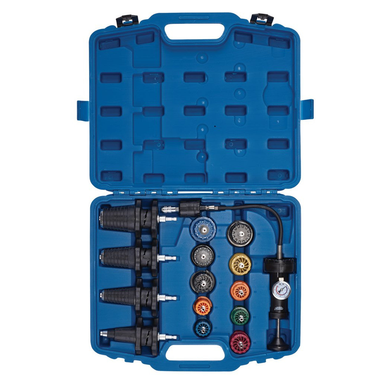 Draper Tools Expert 15 Piece Universal Pressure Test Kit for Vehicle Cooling