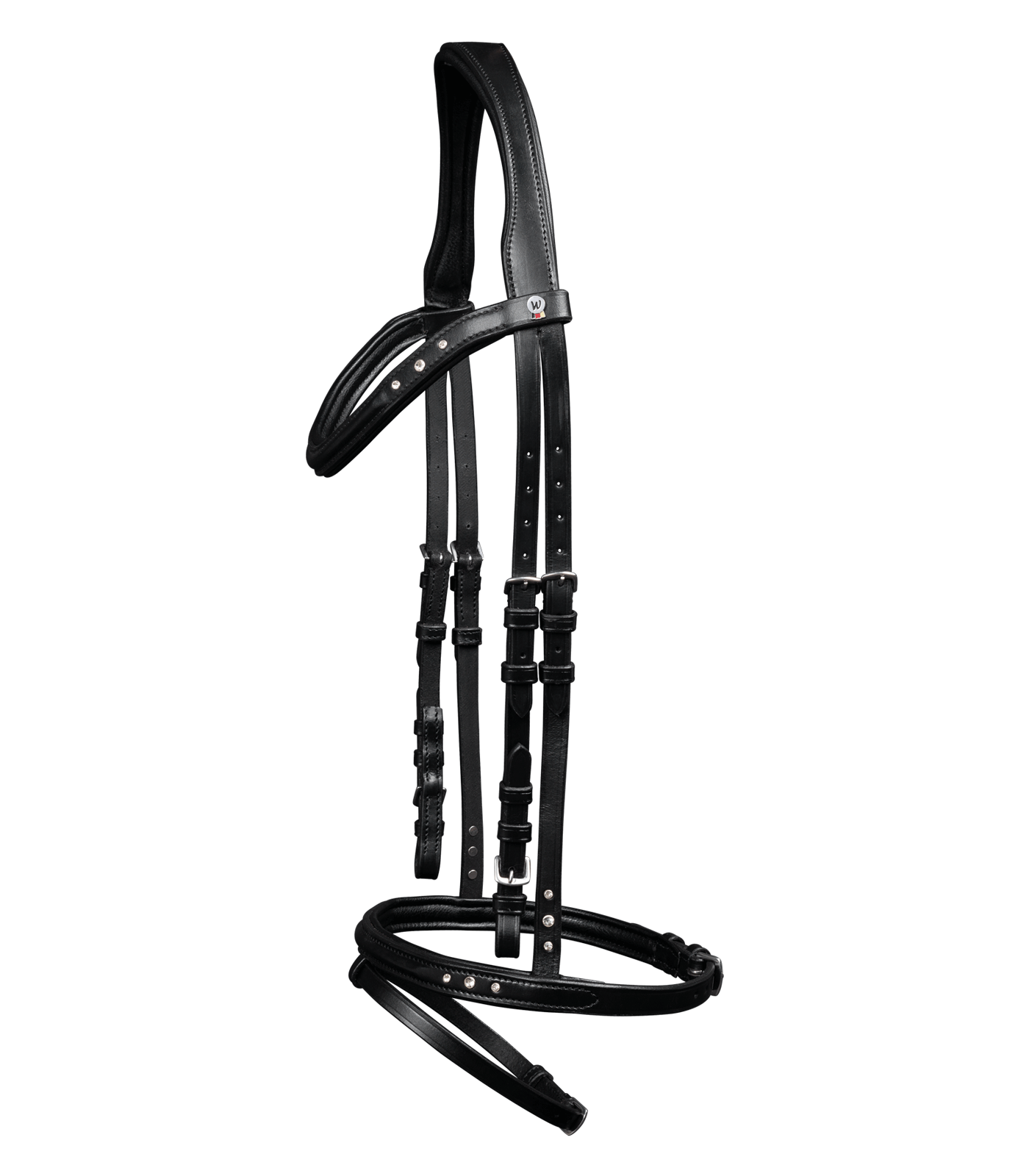 Waldhausen Icelandic Ice Stone Bridle #colour_black-silver